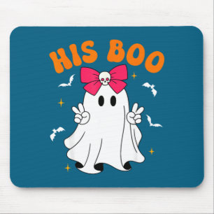 Boo &amp; boo funny matching halloween couples mouse pad