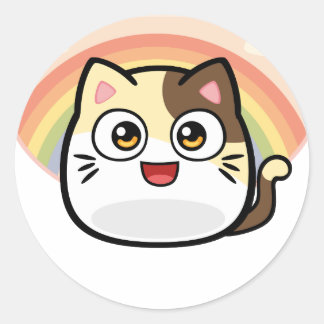 Boo as Cat Design Products Classic Round Sticker