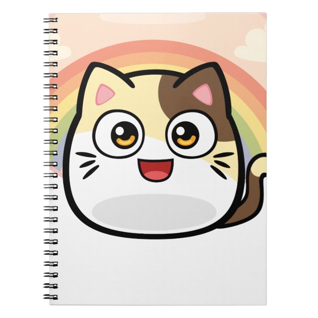 Boo as Cat Design Products Spiral Notebook (Front)