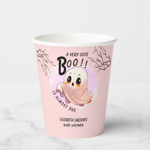 Boo Baby Shower Halloween Pink themed Cute Party Paper Cups