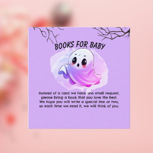 Boo Baby Shower Halloween Purple Themed Cute Party Enclosure Card