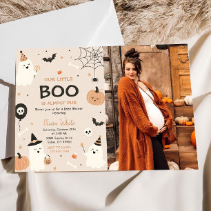 Boo Baby Shower Our Little Boo Is Almost Due Photo Invitation