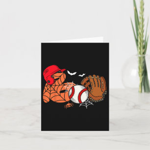 Boo Baseball Halloween Player Catcher Pitcher Spoo Card