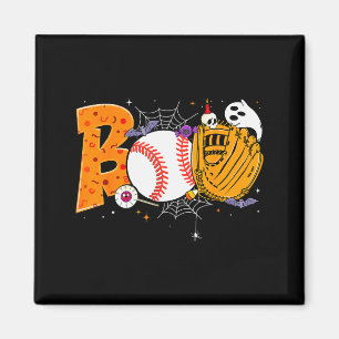 Boo Baseball Player Catcher Tcher Funny Halloween Magnet