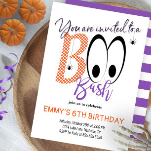 BOO BASH HALLOWEEN BIRTHDAY PARTY INVITATION