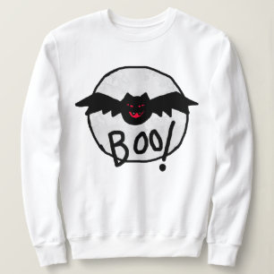 Boo Bat Abstract Art Halloween Sweatshirt