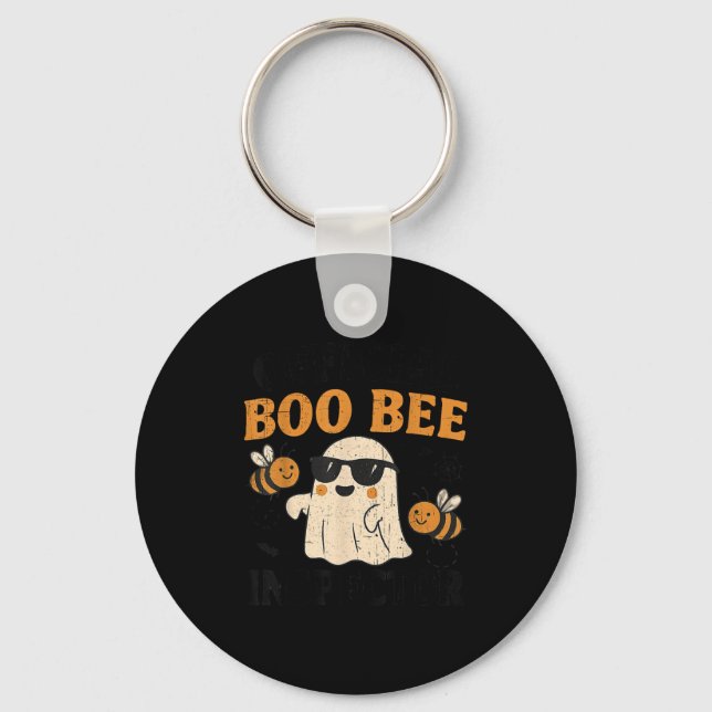 Boo-bee Inspector Lazy Diy Halloween Costume Funny Key Ring (Front)