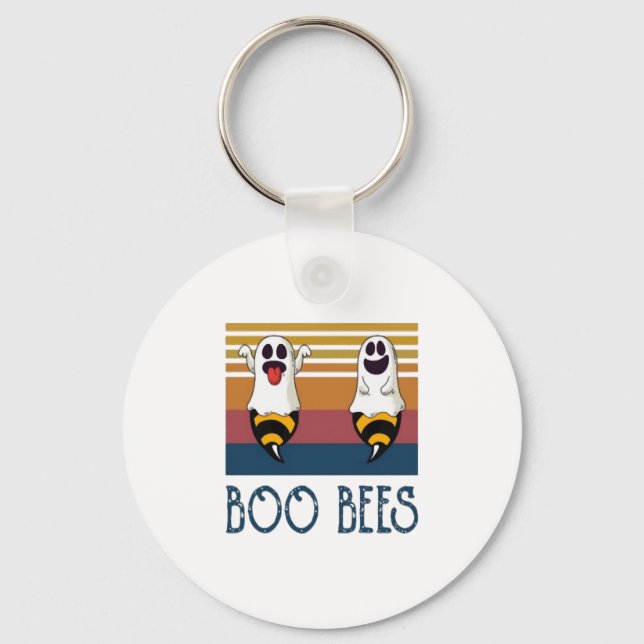 Boo Bees Couple Ghost Halloween shirt Key Ring (Front)