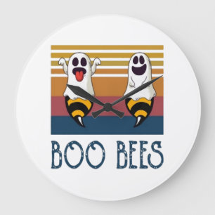 Boo Bees Couple Ghost Halloween shirt Large Clock