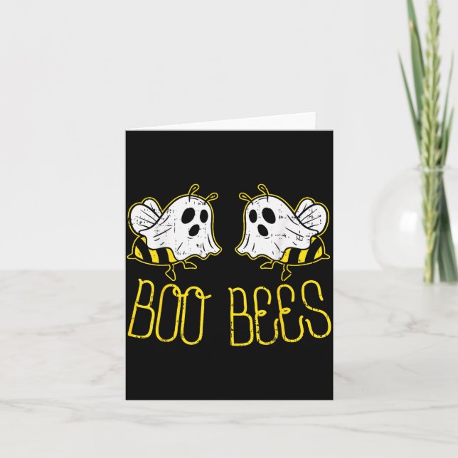 Boo Bees Funny Couples Halloween Costume For Adult Card (Front)
