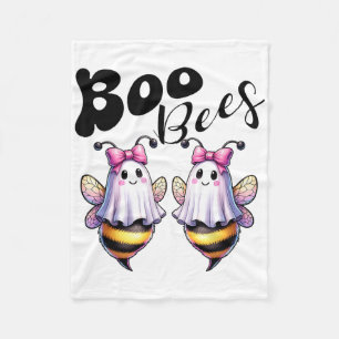 Boo Bees Ghost Bee Halloween Costume Women Funny Fleece Blanket