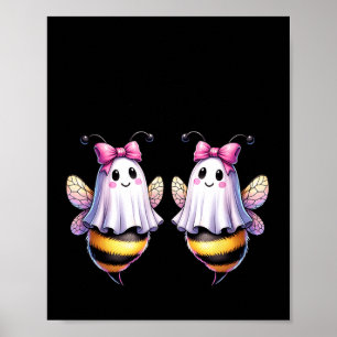 Boo Bees Ghost Bee Halloween Costume Women Funny  Poster