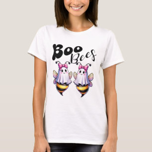 Boo Bees Ghost Bee Halloween Costume Women Funny T-Shirt