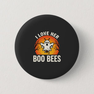 Boo Bees Halloween Ghost Bee Funny Design_1 6 Cm Round Badge