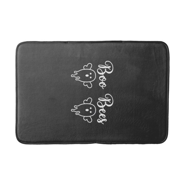 Boo Bees Halloween Ghost Design Bath Mat (Front)