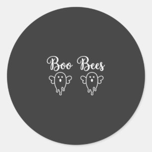 Boo Bees Halloween Ghost Design Classic Round Sticker