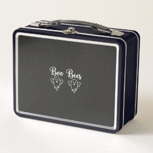 Boo Bees Halloween Ghost Design Metal Lunch Box