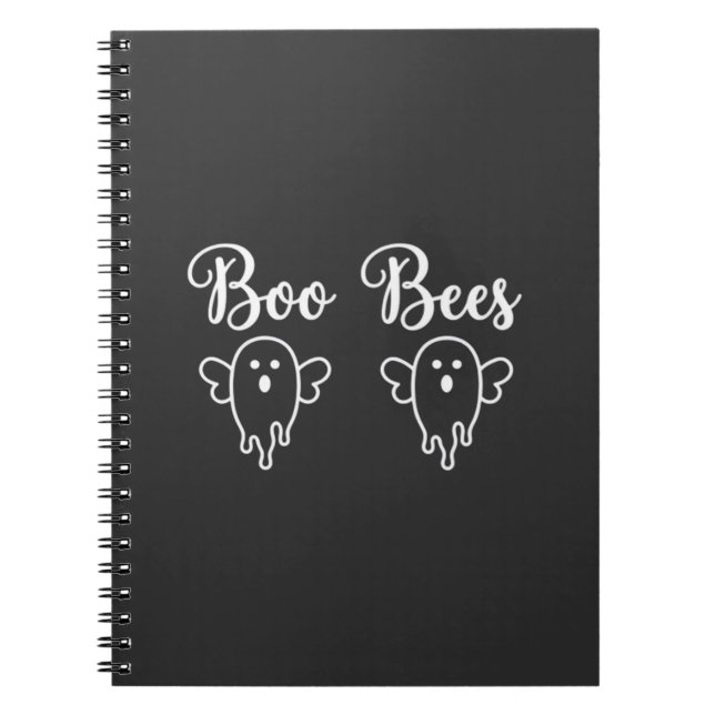 Boo Bees Halloween Ghost Design Notebook (Front)