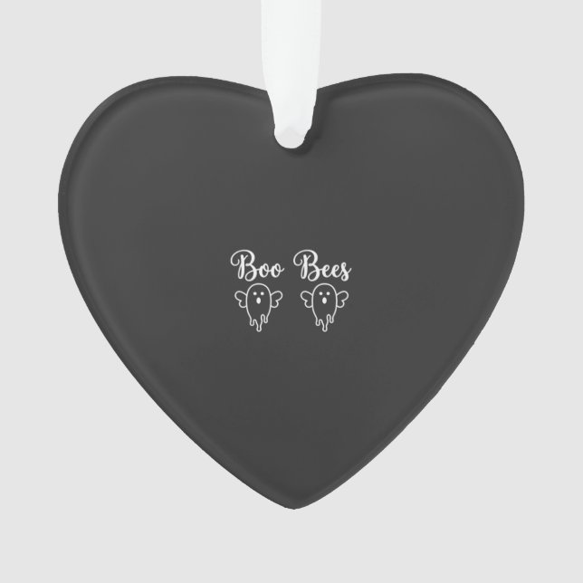 Boo Bees Halloween Ghost Design Ornament (Front)
