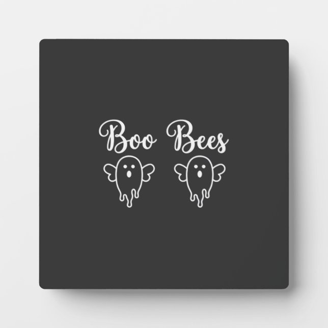 Boo Bees Halloween Ghost Design Plaque (Front)