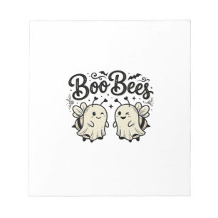 Boo Bees Vintage Halloween Ghost Bee Design_1 Notepad