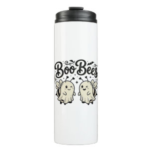 Boo Bees Vintage Halloween Ghost Bee Design_1 Thermal Tumbler