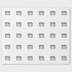 Boo Bees Vintage Halloween Ghost Bee Design_1 Wrapping Paper