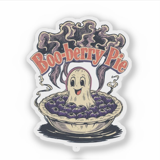 Boo-berry Pie Funny Halloween Blueberry Pun  (Front)