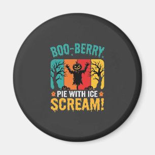 Boo-Berry Pie Halloween Ice Scream Design Magnet