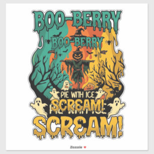 Boo Berry Pie Ice Scream Pumpkin Scarecrow Hallowe
