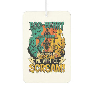 Boo Berry Pie Ice Scream Pumpkin Scarecrow Hallowe Car Air Freshener