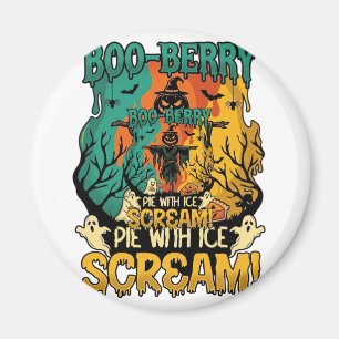 Boo Berry Pie Ice Scream Pumpkin Scarecrow Hallowe Magnet
