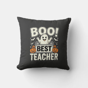 Boo Best Teacher Halloween Ghost Design_1 Cushion