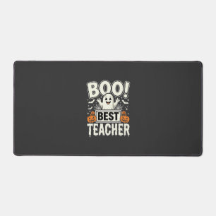 Boo Best Teacher Halloween Ghost Design_1 Desk Mat