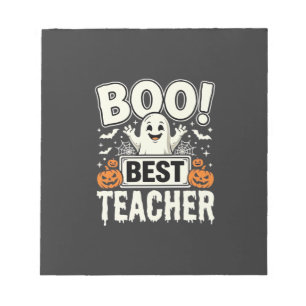 Boo Best Teacher Halloween Ghost Design_1 Notepad