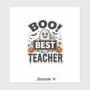 Boo Best Teacher Vintage Halloween Teacher Design_