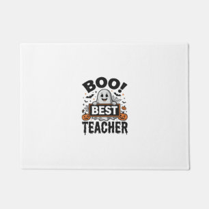 Boo Best Teacher Vintage Halloween Teacher Design_ Doormat