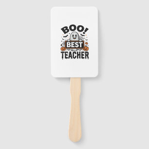Boo Best Teacher Vintage Halloween Teacher Design_ Hand Fan