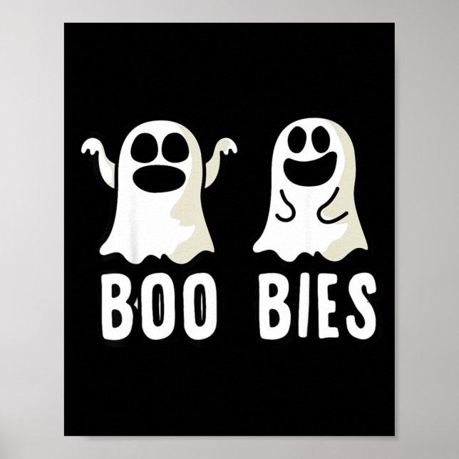 Boo-bies Ghost Funny Halloween Poster (Front)
