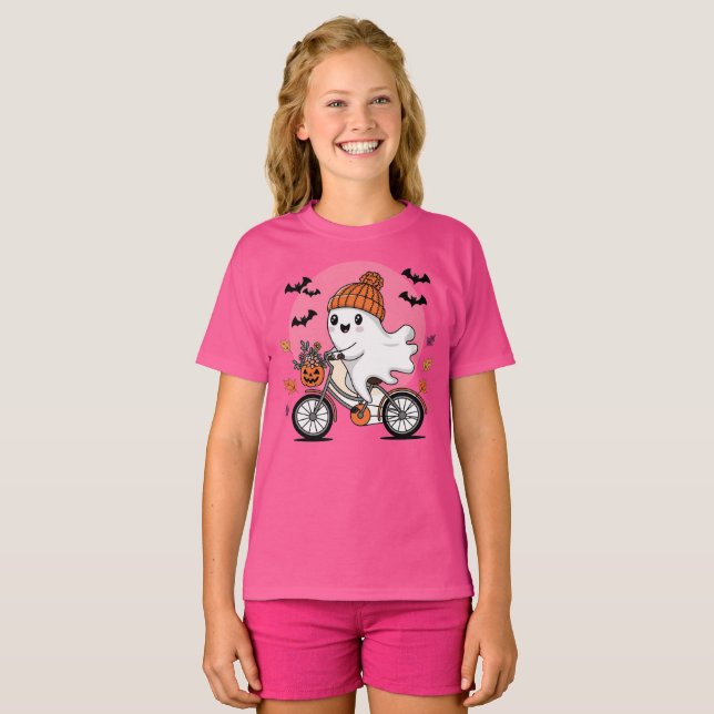 Boo Bike Shirt Halloween Kids' Shirt (Front Full)