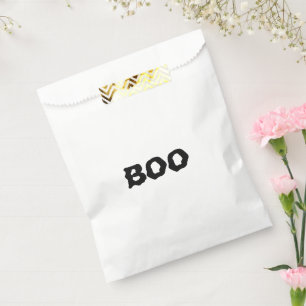 Boo black and white spooky Halloween  Favour Bags