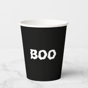 Boo black and white spooky Halloween  Paper Cups