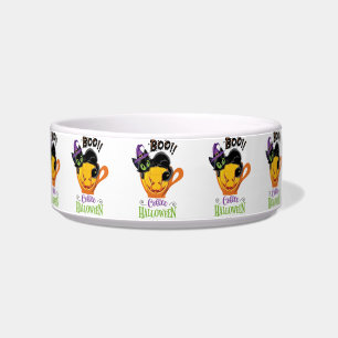 Boo Black Cat, Scary Pumpkin Coffee Halloween Bowl