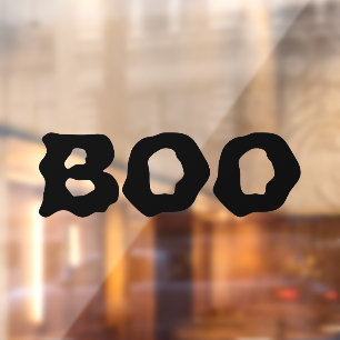 Boo black spooky scary funny typography Halloween