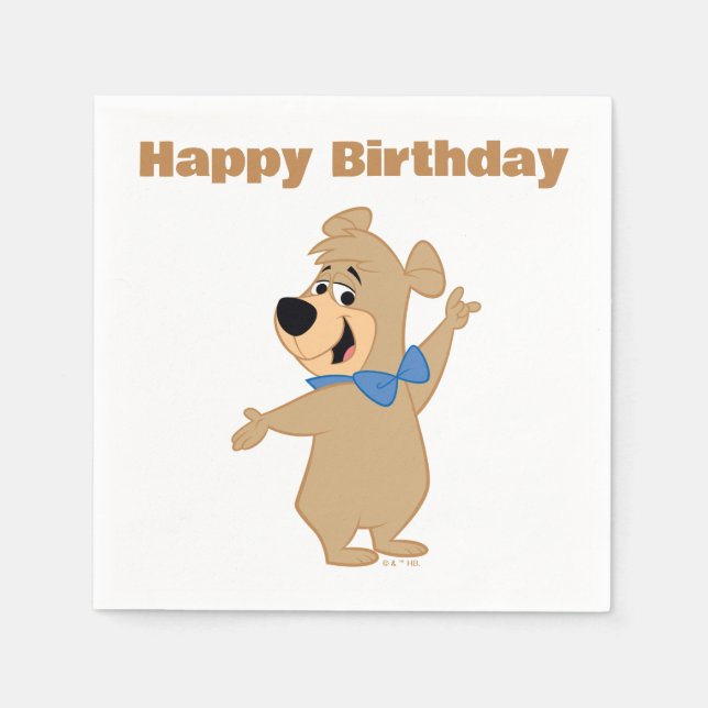 Boo-Boo Bear Arms Wide Napkin (Front)