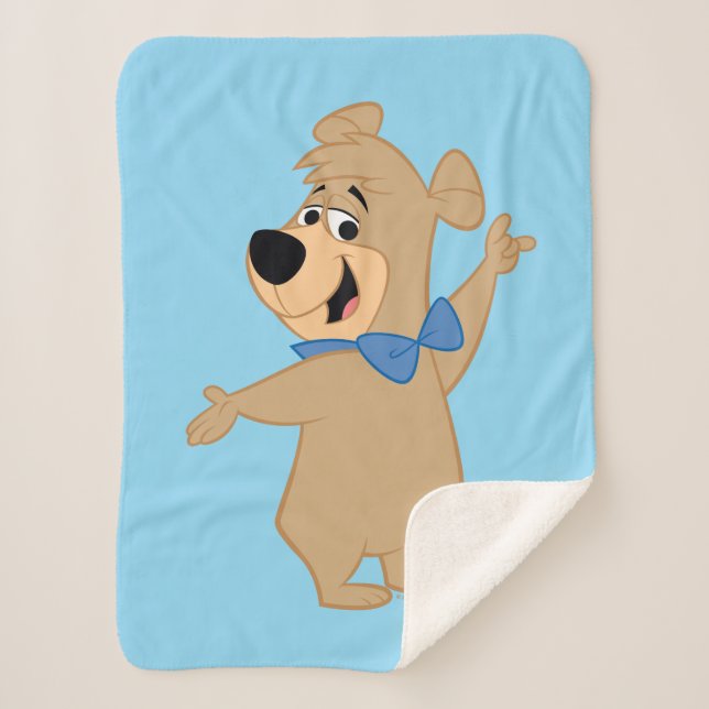 Boo-Boo Bear Arms Wide Sherpa Blanket (Front)