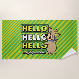 Boo-Boo Bear Hello Hello Hello From Jellystone Beach Towel