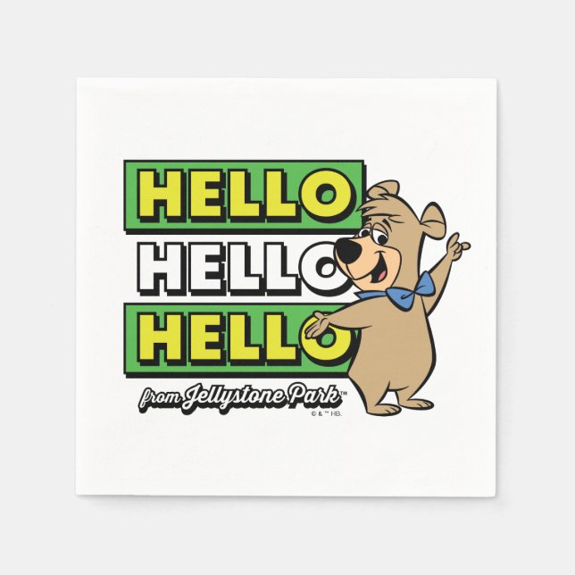 Boo-Boo Bear Hello Hello Hello From Jellystone Napkin (Front)