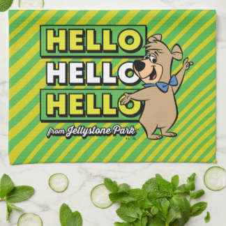 Boo-Boo Bear Hello Hello Hello From Jellystone Tea Towel