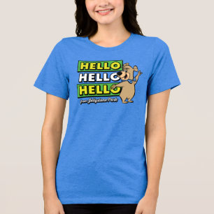 Boo-Boo Bear Hello Hello Hello From Jellystone Tri-Blend Shirt